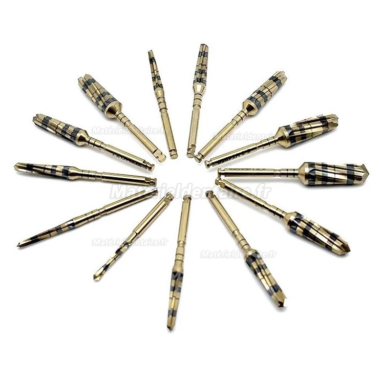 Kit fraise d'ostéodensification dentaire + forets pour élévation sinusale maxillaire implantaire (13 pièces/Set )